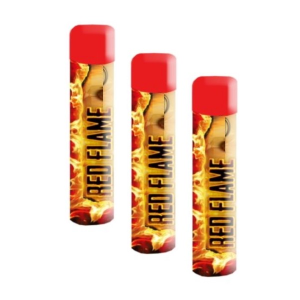 3 x Red Flame